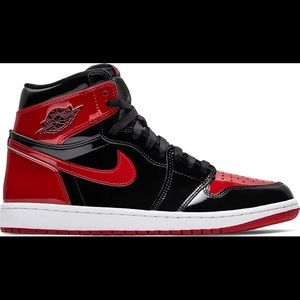 Jordan 1 patent Bred sneakers